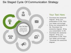 Lw six staged cycle of communication strategy flat powerpoint design