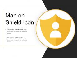 Man on shield icon