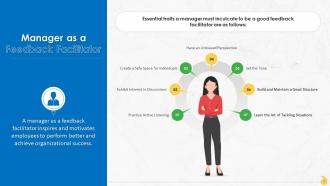 Manager As A Feedback Facilitator For Employees Training Ppt