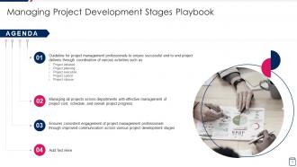 Managing Project Development Stages Playbook Powerpoint Presentation Slides