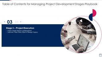 Managing Project Development Stages Playbook Powerpoint Presentation Slides