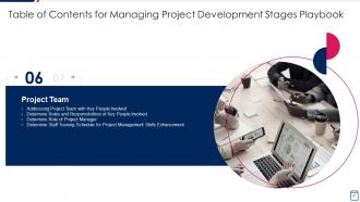 Managing Project Development Stages Playbook Powerpoint Presentation Slides