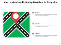 Map Location Direction Exhibiting Magnifying Logistics Illustrating Navigation