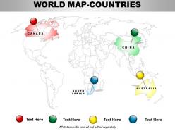 Map of continents of the world 1114