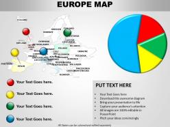 Map of europe with countries 1114