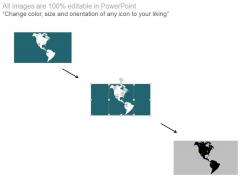 Map of united nations with various location indication powerpoint slides