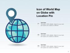 Map Pin Icon Location Depicting Globe Representing Travel Journey