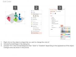 Map with different location indication powerpoint slides