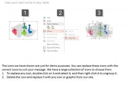 Map with different location indication powerpoint slides