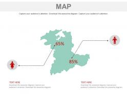 Map with gender ratio analysis powerpoint slides