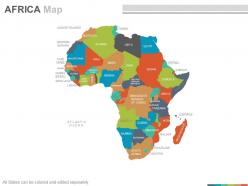 Maps of the african africa continent countries in powerpoint