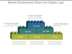 Market development steps and stages logo ppt examples slides