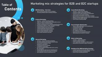 Marketing Mix Strategies For B2B And B2C Startups Strategy CD V