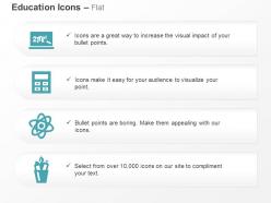 Math operators calculator nuclear symbol pen holder ppt icons graphics