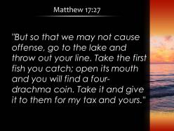 Matthew 17 27 we may not cause offense go powerpoint church sermon