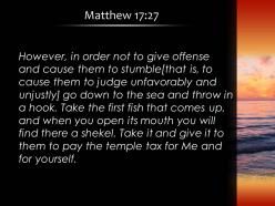 Matthew 17 27 we may not cause offense go powerpoint church sermon