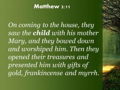 Matthew 2 11 the child with his mother powerpoint church sermon