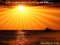 Matthew 3 16 like a dove and alighting powerpoint church sermon