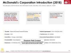 Mcdonalds corporation introduction 2018