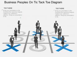 Md business peoples on tic tack toe diagram flat powerpoint design