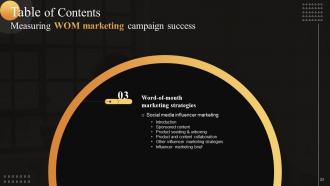 Measuring WOM Marketing Campaign Success Powerpoint Presentation Slides MKT CD V Interactive Researched