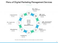 Menu of services marketing service education service project management