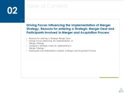 Merger strategy to foster diversification and value creation powerpoint presentation slides