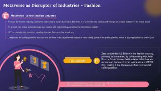 Metaverse Digital Disruptor Of Fashion Training Ppt