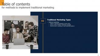 Methods To Implement Traditional Marketing MKT CD V