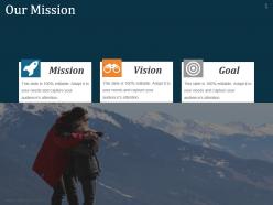 Mission slide shown by mountaineering trekking ppt slides