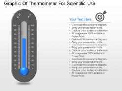 Mk graphic of thermometer for scientific use powerpoint template