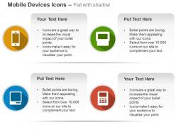 Mobile tablet laptop calculator ppt icons graphics