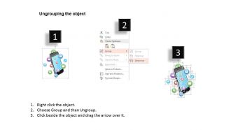 Mobile with apps for technology and communication ppt slides