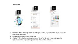 Mobile with apps for technology and communication ppt slides