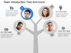 Mu team introduction tree and icons powerpoint template