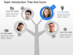 Mu team introduction tree and icons powerpoint template