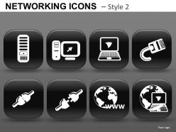 Networking icons style 2 powerpoint presentation slides db