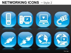 Networking icons style 2 powerpoint presentation slides db