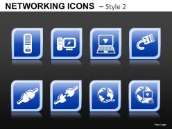 Networking icons style 2 powerpoint presentation slides db