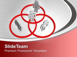 Networking people stand in venn diagram powerpoint templates ppt backgrounds for slides 0113