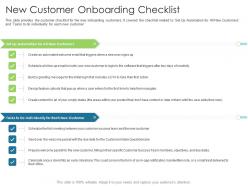 New customer onboarding checklist techniques reduce customer onboarding time