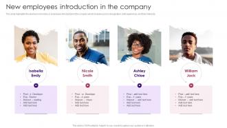 New Employees Introduction In The Company Staff Induction Training Guide