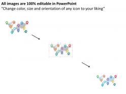 New world map with location chart and icons flat powerpoint design
