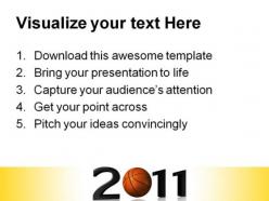 New year 2011 sports powerpoint backgrounds and templates 1210