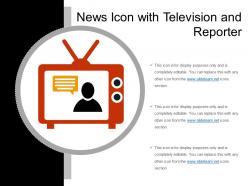 News icon with television and reporter