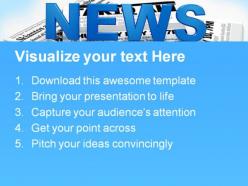 News information business powerpoint templates and powerpoint backgrounds 0911