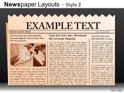 Newspaper layouts style 2 powerpoint presentation slides db