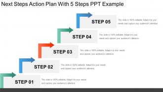 Next steps action plan with 5 steps ppt example