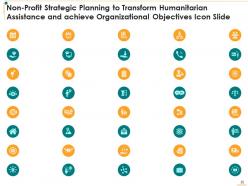 Non profit strategic planning to transform humanitarian assistance and achieve organizational objectives deck