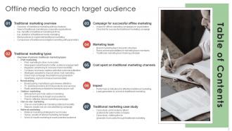 Offline Media to Reach Target Audience MKT CD V